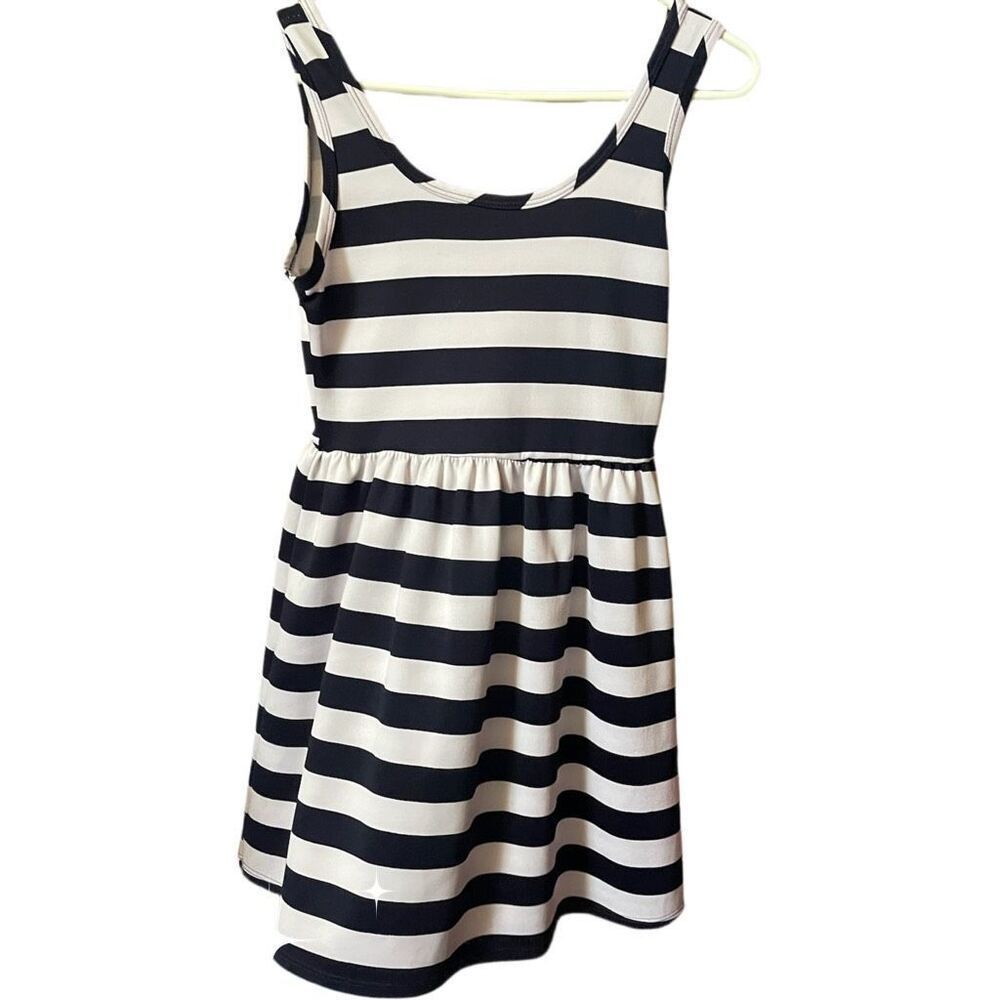 Dina-Be Size M Nautical Fit N Flare Striped Short Dress. Made In U.S.A.